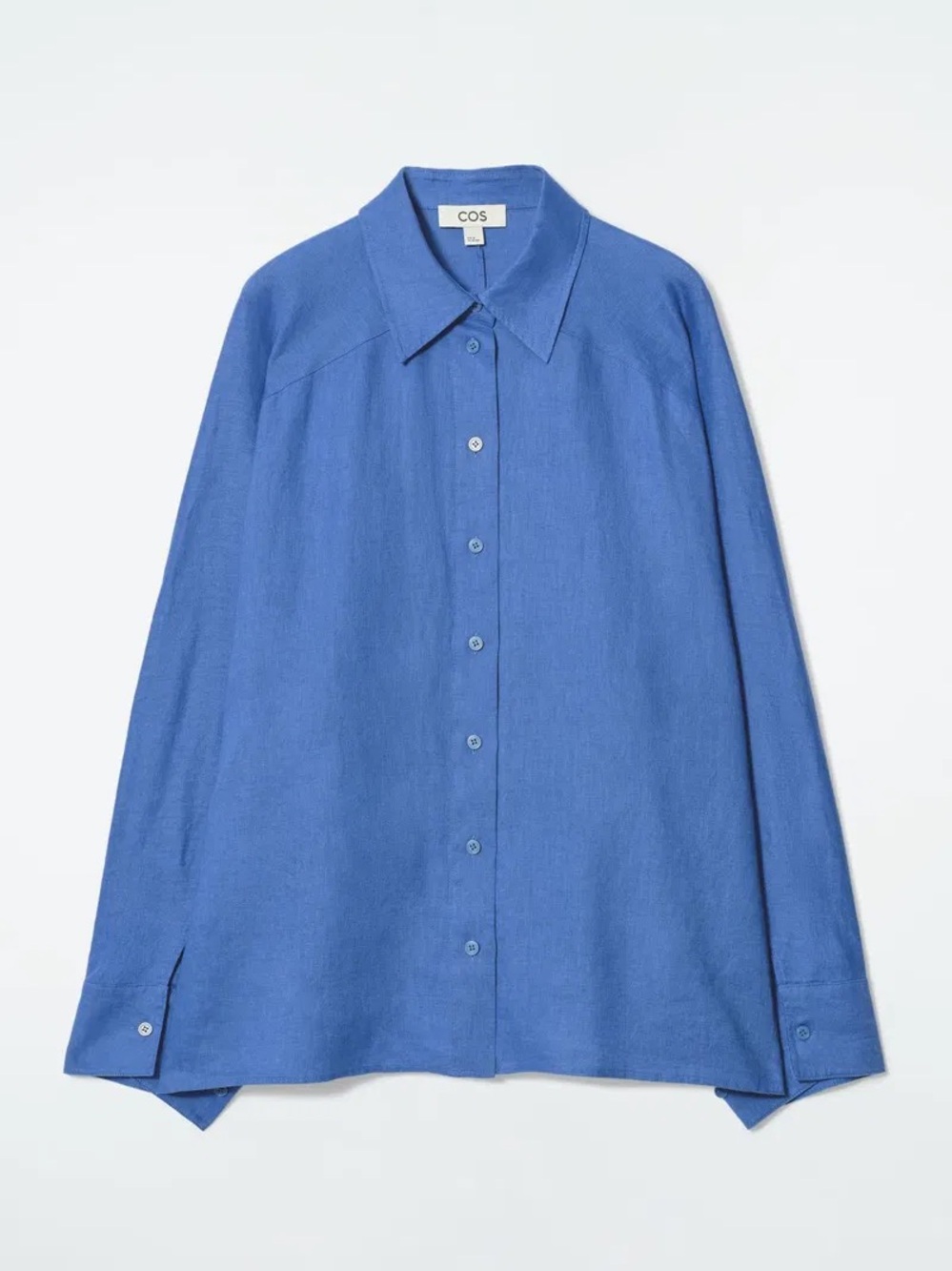 COS Relaxed Blue Long-Sleeve Button-Down Shirt